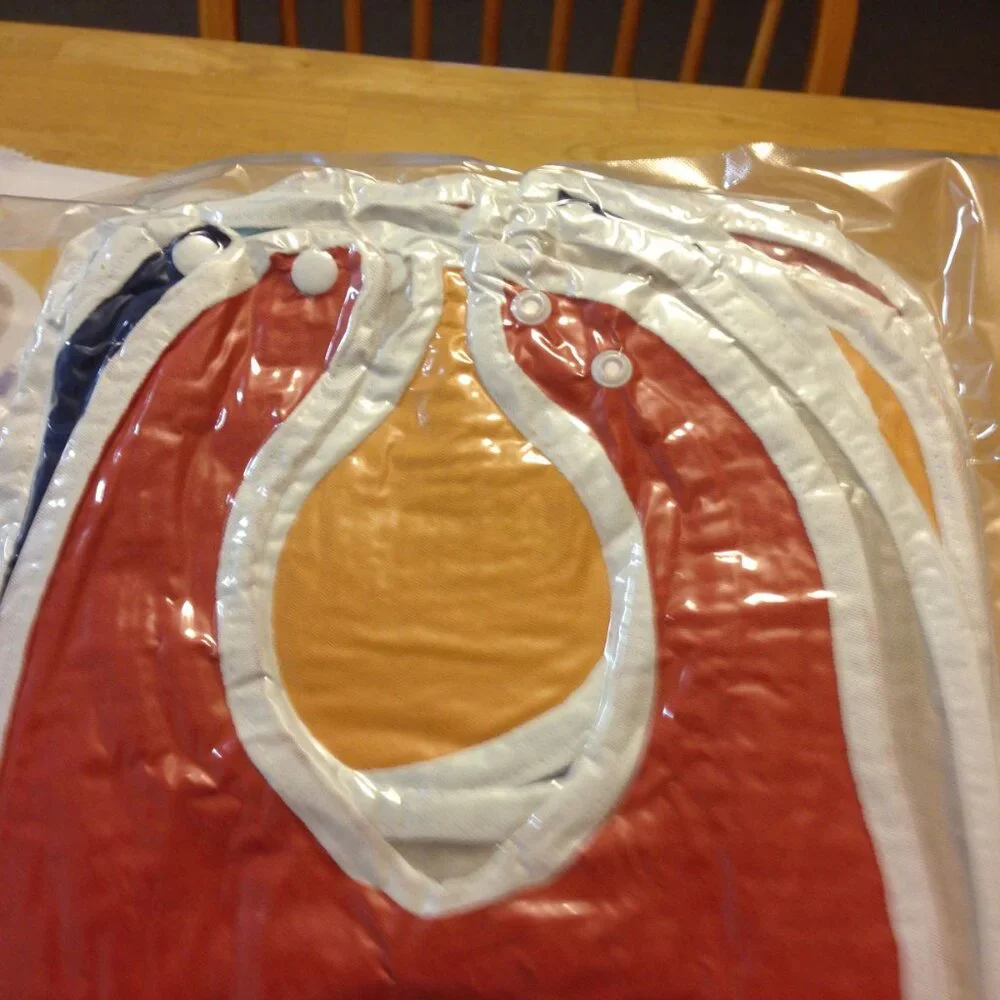 100% cotton baby bibs, pack of 8 new bibs, multiple colors